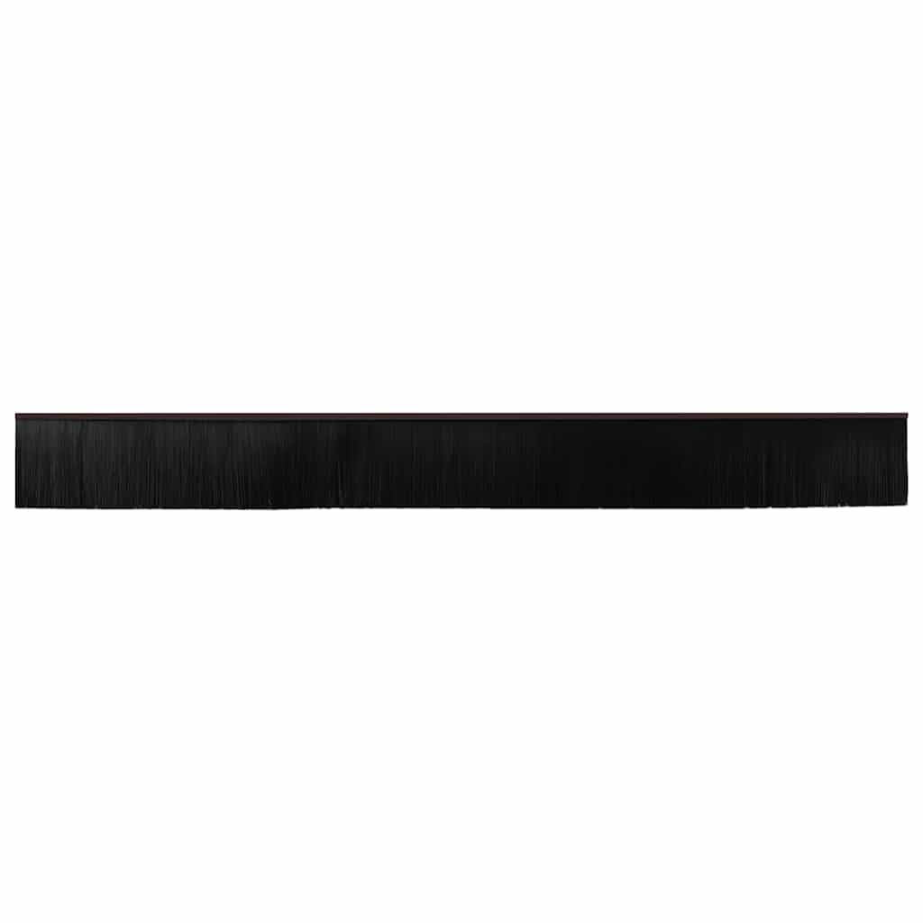 Juego de 2 juntas para cepillo de puerta de aleación de aluminio, color marrón, 100 cm, para puerta de habitación y puerta principal, absorción de sonido, resistente a la intemperie, fácil