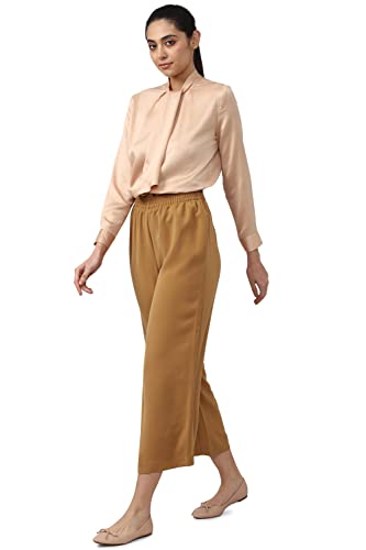 Image of Van Heusen Women's Relaxed Fit High Rise Relaxed Formal Elastic Waist Paperbag Pants