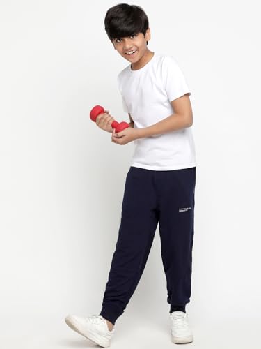 Image of Li'l Tomatoes Boys Looper Track Pant | Soft & Breathable Summer Casual Wear | Elastic Waist with Drawstring | 9-16 Years