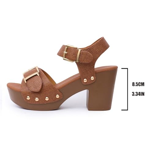 Women's Sayer Faux Wood Sandal +Comfort Foam & LiteSole Technology Womens Dress Sandals for Wedding2