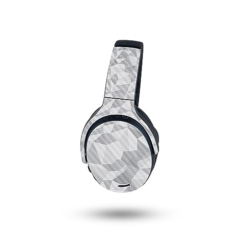 Image of MightySkins Carbon Fiber Skin Compatible with Skullcandy Crusher ANC 2 - Gray Polygon | Protective, Durable Textured Carbon Fiber Finish | Easy to Apply