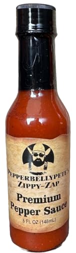 Pepper Belly Pete's Zippy-Zap Gourmet Hot Sauce-Pepper Sauce-Premium Red Cayenne 5oz