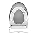 Smart Bidet Toilet Seat with Heated Seat, Electronic Bidet Seat with Wireless Remote/Side Panel/Various Washing Settings/Warm Water/Air Dryer and Nightlight