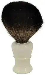 Pincel de Barba Premium com Pelo Natural, Cabo Branco, para Barbear Clássico