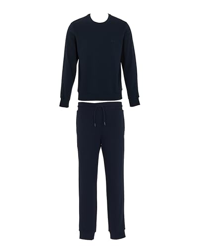 Emporio Armani Survêtement basique en tissu éponge pour homme Bleu Taille L, bleu, L