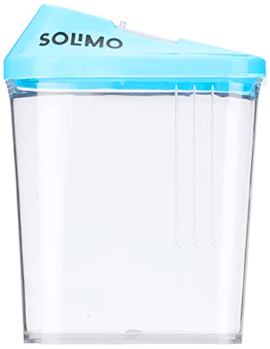 Image of Amazon Brand - Solimo Plastic Storage Containers with Sliding Mouth (Set of 12, 750ml, Blue)