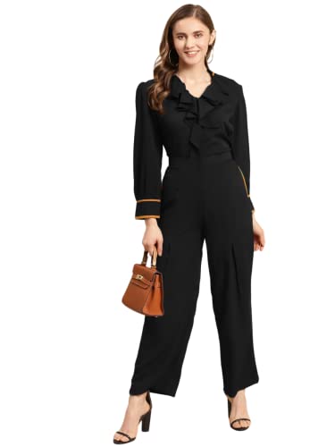 Image of Woowzerz Women Black Ruffled Co-ord Set | P