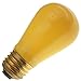 6S14/CY 120V Light Bulb, 120 Volts, Ceramic Yellow, E26 Base
