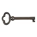 Antique Brass Plated Hollow Barrel Skeleton Key for Antique Cabinet Doors, Grandfather Clocks, Dresser Drawer - Vintage, Old Furniture | KY-2AB (1)