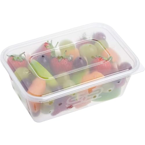 Essential Housewares 10 Food Containers with Lids - 1000ml. BPA-Free Leak-Proof Tupperware Lunch Box Meal Prep Containers Reusable. Lunchbox Snack Box Food Storage Containers