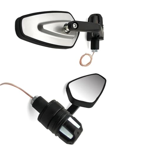 Espejo retrovisor para motocicleta de 22 mm cromado con luz de señal Honda VTX1300