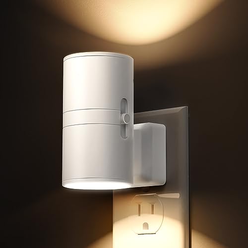 2-Pk L Lohas Dimmable Wall Plug Light Sensor LED Night Light (3000K Soft White) - image 9