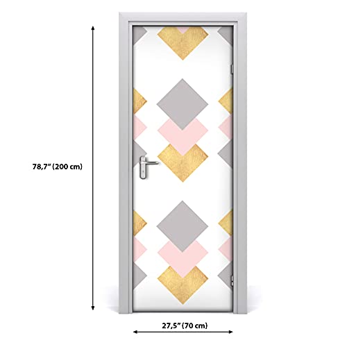 Papel pintado para puerta lavable e impermeable autoadhesivo 3