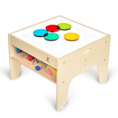 Bolocon 3-in-1 Versatile LED Sensory Light Table w/Storage for Kids - Preschool Classroom & Playroom | Sensory Learning & Educational Play