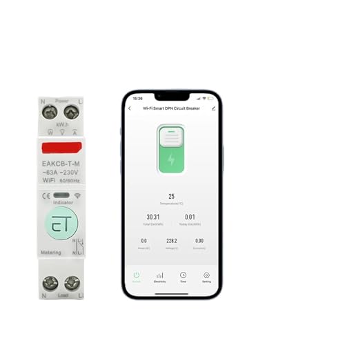 Medicion de energia electrica inalambrica con disyuntor automatico 63A 3
