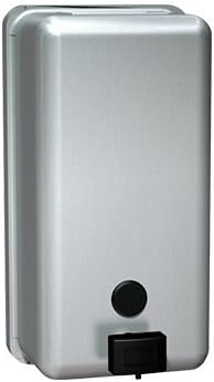 ASI 0347 Push Button Surface Mounted Soap Dispenser (Vertical), Stainless Steel
