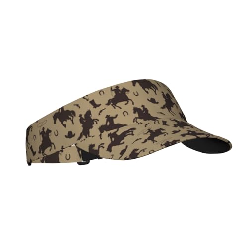 Cowboy Boots Western Hat Cowboys Horse Bebop Unisex Sports Sun Visor Hats Adjustable Lightweight Packable Sun Visor Hat Beach Pool Golf Tennis