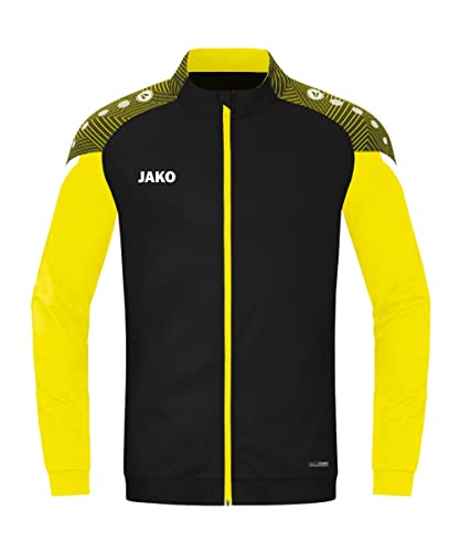 JAKO Kinder Polyesterjacke Performance, Schwarz/Soft Yellow, 140
