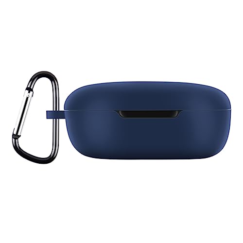 CRGANGZY Funda de silicona para auriculares portátil a prueba de polvo con mosquetón, accesorios para Redmi Buds 4 Lite (azul medianoche)