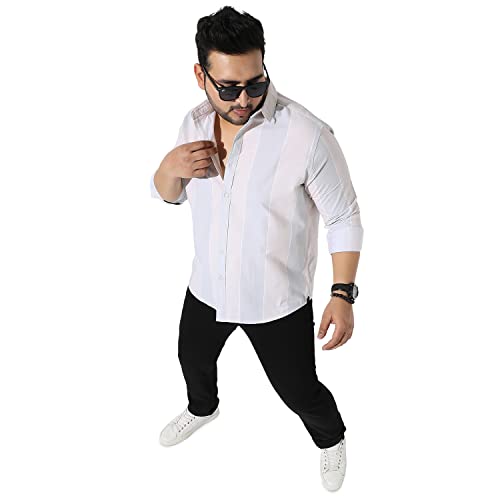 Image of Instafab Plus Men's Button Up Regular Fit Shirt for Casual Wear Modern Clothing Shirt Crafted with Regular Sleeve, Comfort Fit & High-Performance for Everyday Wear