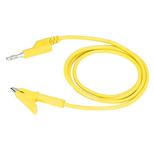 Naroote - Naroote Bananenstecker-Messleitungen, Flexibles Messingkabel, Spritzguss für 20 A, 3000 V, Zum Testen von Autobatterien (YELLOW)