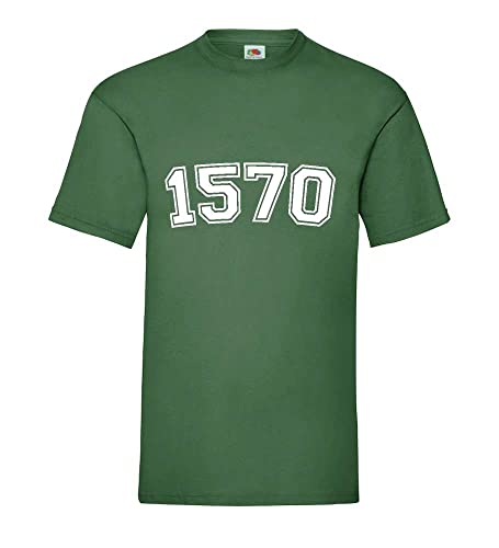 T-shirt homme XXXL vert bouteille 1570 : la coupe ample anti-serrage