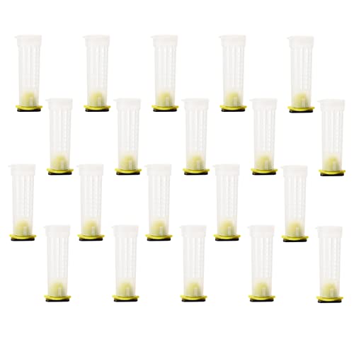Mipcase 20 Pièces Apiculture Élevage Reine Cage à Rouleaux Apiculture Élevage Tasse Reine Abeilles Système D' élevage Tasse Kit Reine
