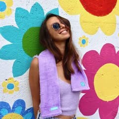 Facesoft Sweat Towel - Super Soft And Absorbent - Lavender - Eco-Friendly 100% Cotton Workout Towel Yoga Towel 38X10 Inches #TOP5