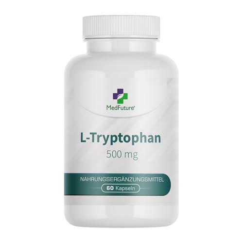 L-Tryptophan-Extrakt 500mg 60 Kapseln Schlaf-Stress