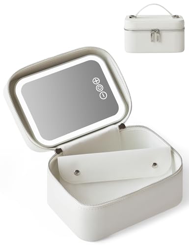 Popvibe Lighted Makeup Vanity Bag with Mirror