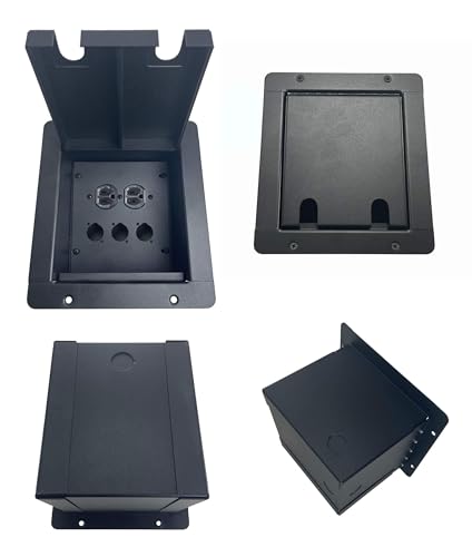 ProCraft Pro Audio Recessed Floor Pocket Box. Loaded AC Duplex and PrePunched for 3 