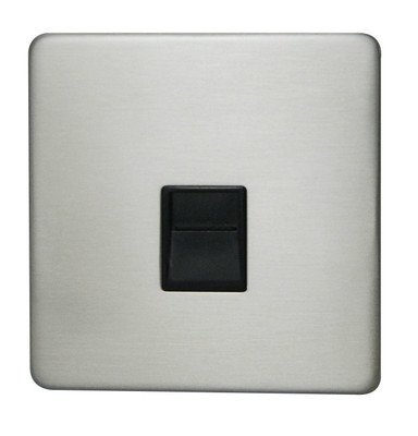 STATUS Telephone Socket, Stainless Steel
