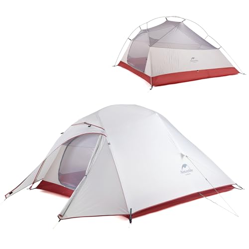 Naturehike Cloud-up 3 Tente Légère Tente 3 Personnes Camping et Trekking 3-4 Saisons(Gris 20D)