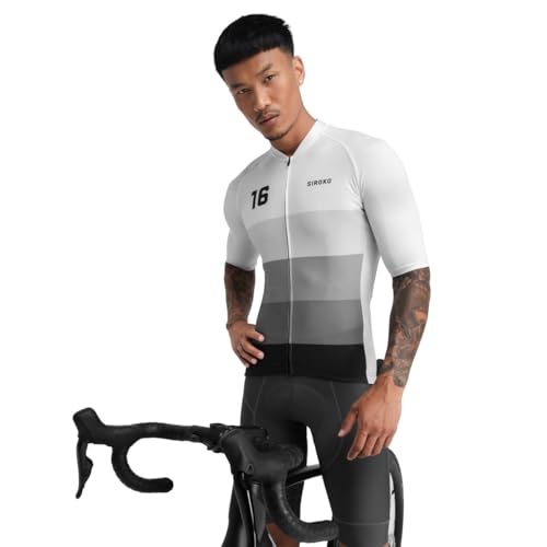 SIROKO Maillot de Manga Corta Ciclismo M2 Roscoff Gris L