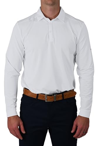 Columbia Omni-Wick Pin High Long Sleeve Polo (Large, White)