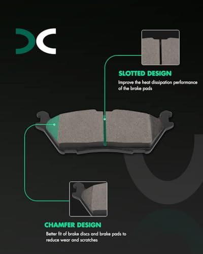 Image of SCITOO D2087 D1790 Front Ceramic Rear Ceramic Brake Pad Sets | 2018-2021 For Ford For Expedition,2015-2020 For F-150,2018-2021 For Lincoln For Navigator