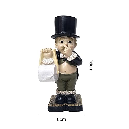 Figura Decorativa Humorística para Baño 15 cm Negra miniatura 6