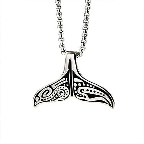 Collier pour Hommes Pendentif Queue de Baleine : Le Cadeau Punk Rock Idéal