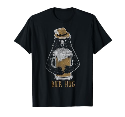 Camiseta divertida Oktoberfest Bier Beer Bear Hug German Party Tee Camiseta