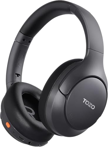 TOZO HT3 ���C�����X�m�C�Y�L�����Z�����O�w�b�h�z�� Hi-Res �n�C���]�Ή� bluetooth (6.0) USB-C/AUX�L���ڑ� �}���`�|�C���g 3D�I�[�f�B�I �A�N�e�B�u�m�C�Y�L�����Z�����O 45dB�ጸ �g�F�n���� �J�X�^��EQ�u���F