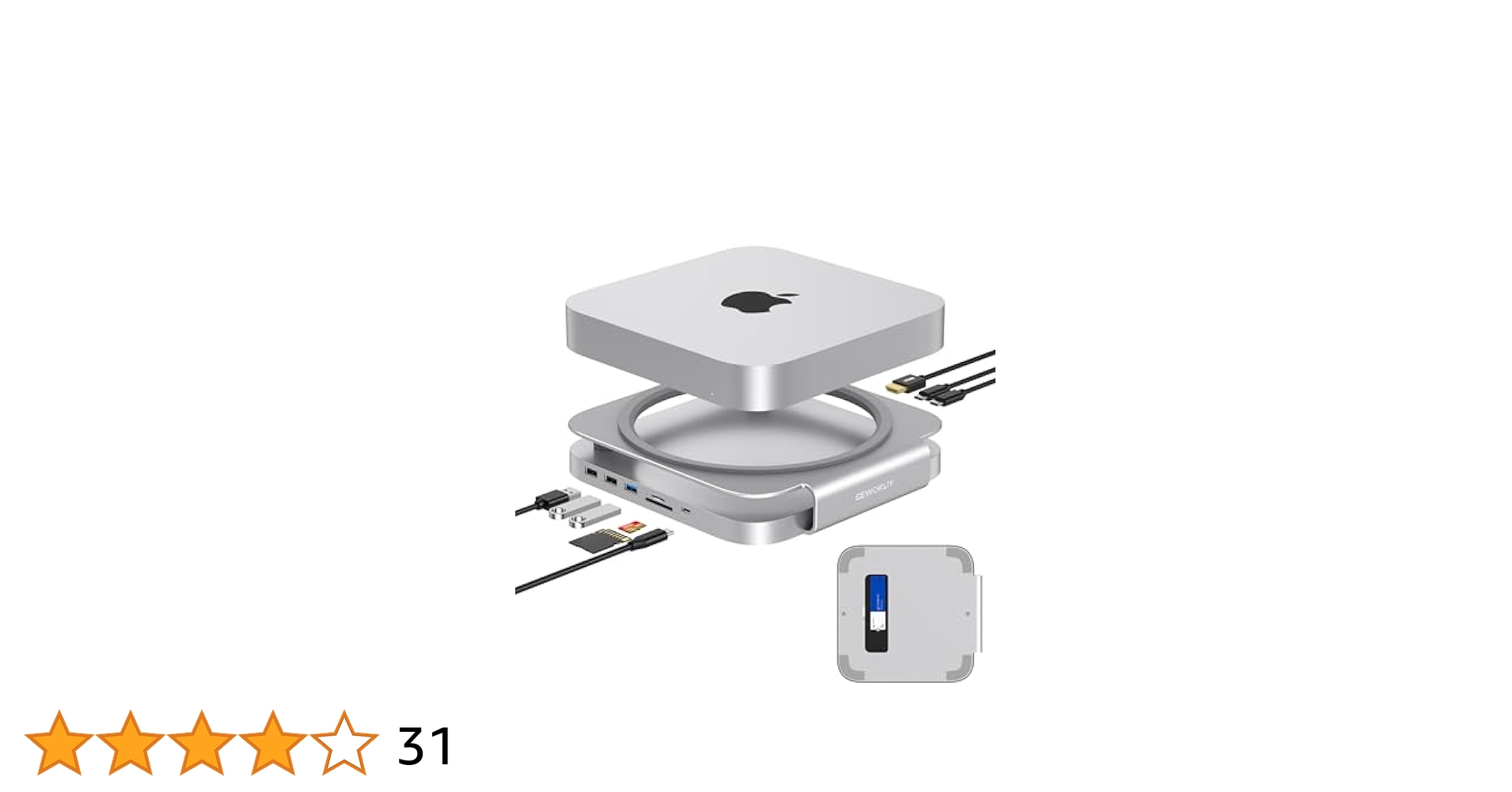Amazon | GEWOKLIY Mac mini Studio ドック&スタンド、NVME/SATA