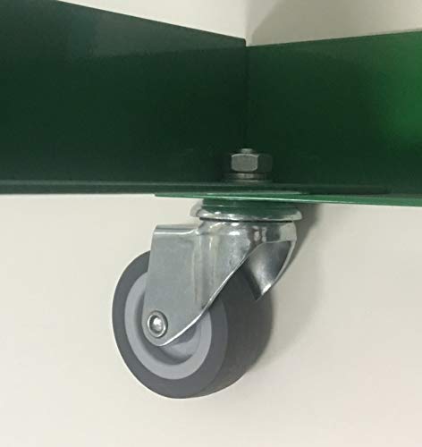 Recycle Bin Cart Metal-Reinforced Recycling Bins Cart With 4 Wheels For Home,Kitchen,Garden Garbage,360 Degree Swivel Wheels With 220Lb Weight Capacity, Green Color #TOP5