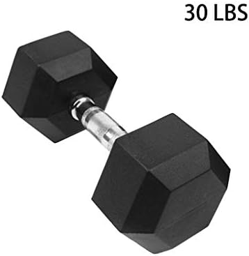 1 Piece Hex Rubber Dumbbell with Metal Handle for Strength Training, Weight Loss, Workout Bench, Gym Equipment, and Home…