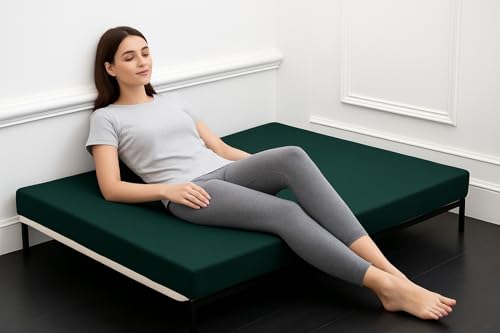 Image of ATOOTFUSION Orthopedic High-Density HR Foam Mattress | High-Resilience (HR) Dual-Sided Foam | Single Size Bed Mattress - 3-Year Warranty (Bottle Green, 72X35X3 Inches)