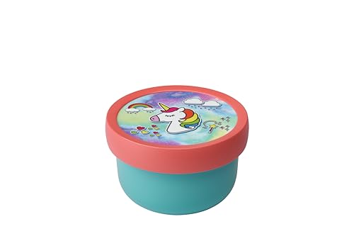 Mepal - Cajita para fruta Campus - Snack box para niños - Apto para lavavajillas y microondas - Sin BPA - 300 ml - Unicorn