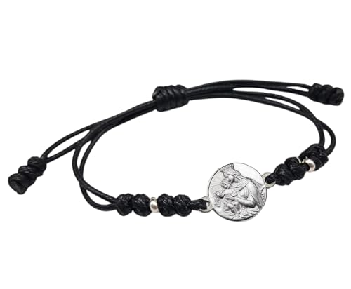 Ekonat- Medalla Virgen del Carmen- Pulsera Virgen del Carmen - Pulsera de plata...
