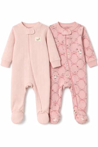 Image of TuddyBuddy Baby Girl's Cotton Printed Full Sleeves Sleepsuit /Footed Rompers for Baby Girl