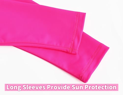 Image of Snowheart Girls Rash Guard Sets Long Sleeves Swimsuit 2 Pieces Tankini Bathing Suit Swimwear for Girls 3-12 Years