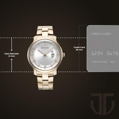 Image of Titan Silver White Dial Analog Watch for Men-90170WM01