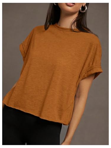 Image of SOLY HUX Women Open Back Tops Workout Backless Tee Casual Athletic Shirts Short Sleeve Oversized Gym T Shirt